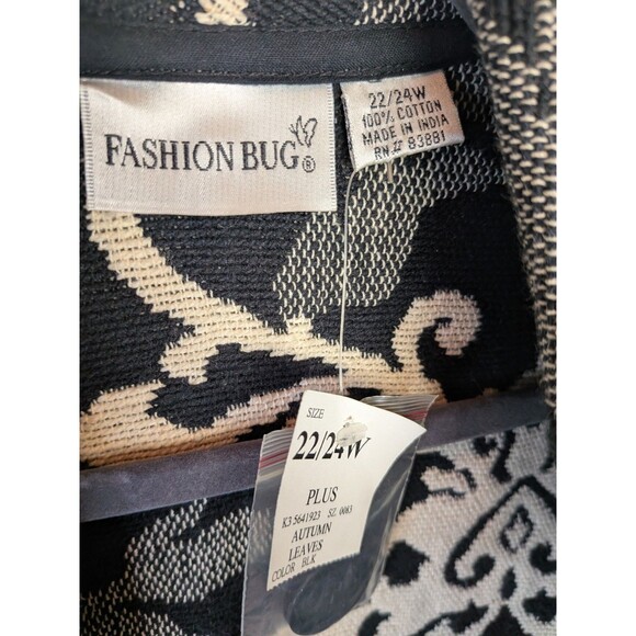 VTG Fashion Bug Womens 22/24W Southwest Aztec Cotton Tribal Coat Blanket Jacket - Picture 8 of 16